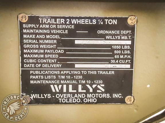 Remorque jeep willys-4